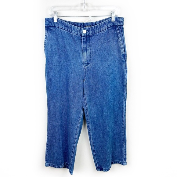 J. Crew Lace-up drapey wide-leg Jean mid-rise rope tie back nautical size: 30 - Picture 2 of 12